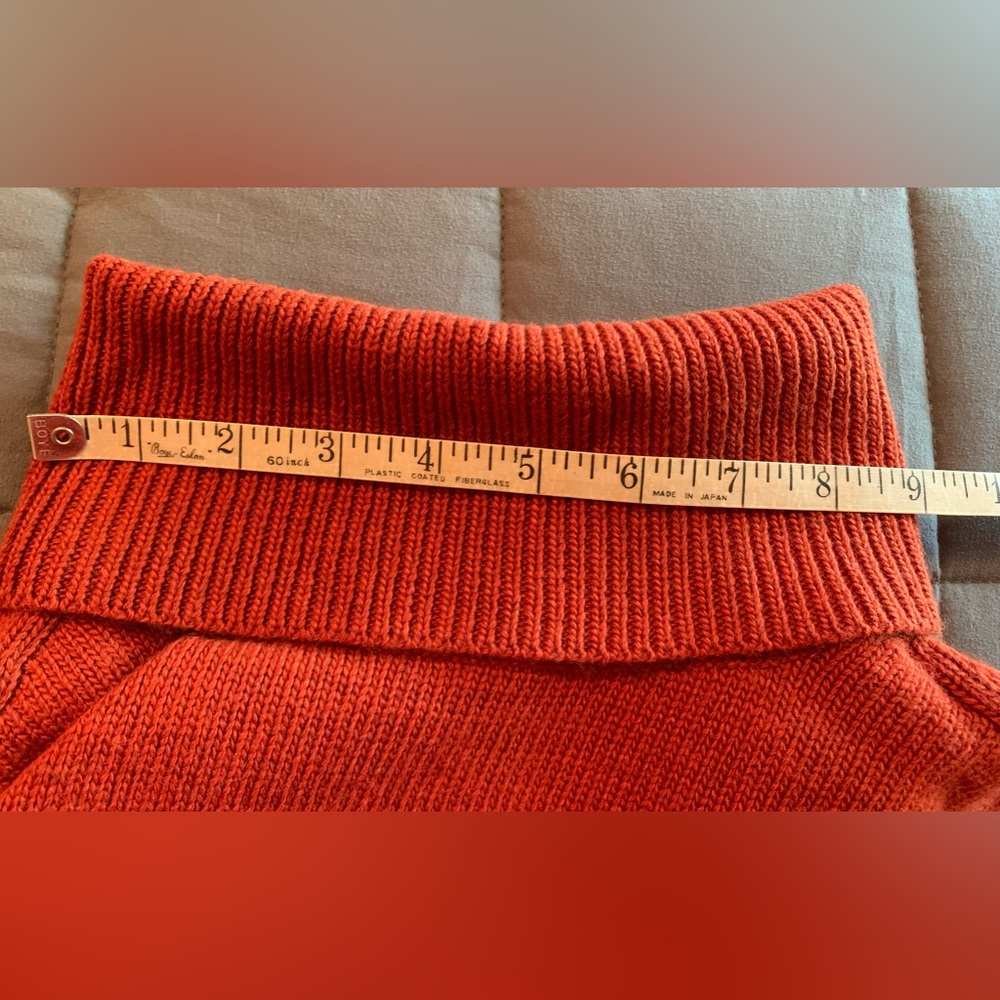 Talbots NWT burnt orange 3/4 sleeve turtleneck sweater size P (smalll?) petite - Picture 14 of 15